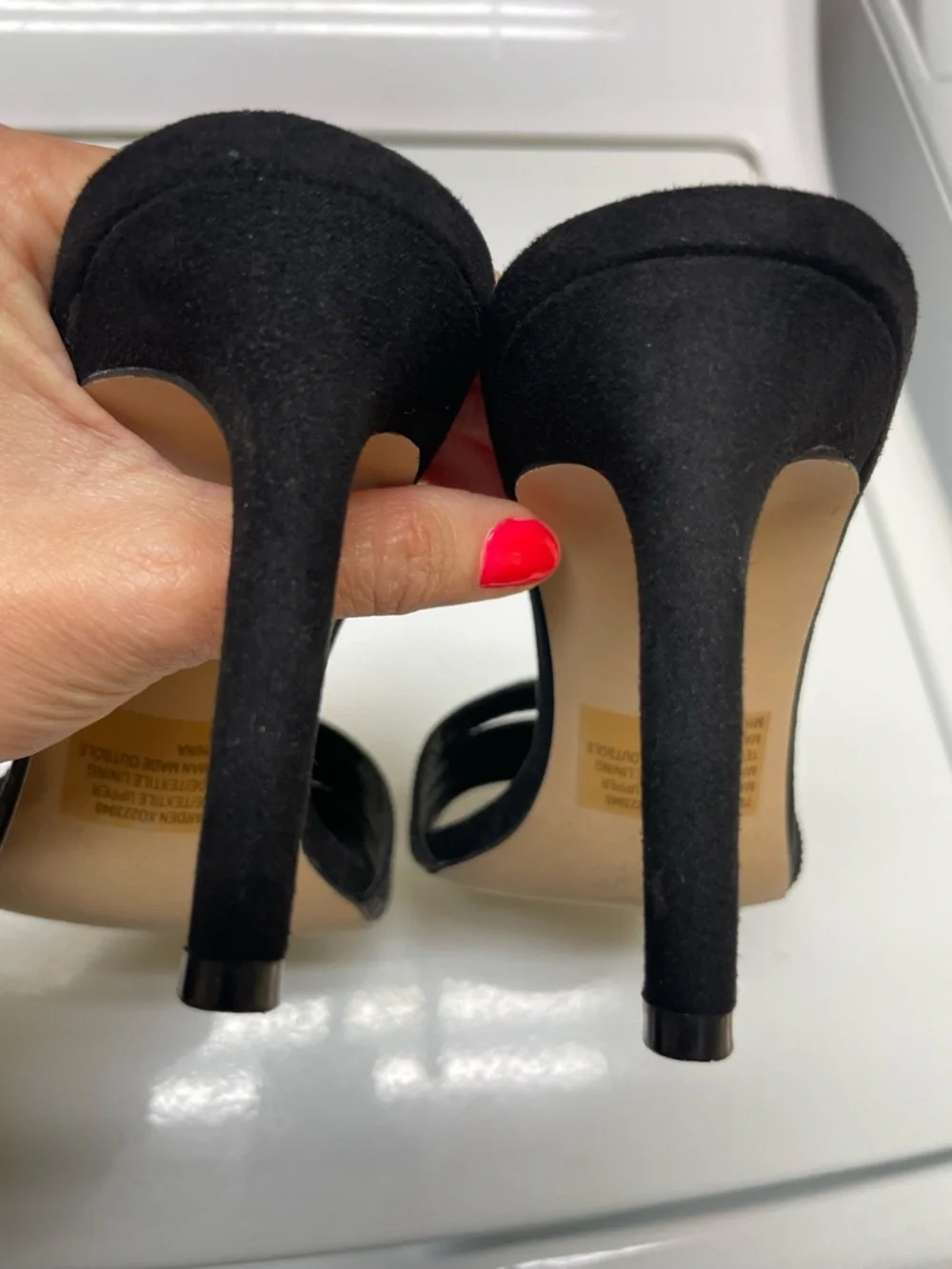 XOXO Black Sparkle Beaded Slide Mules - Picture 4 of 6